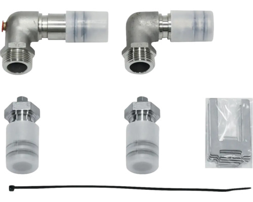 Set de raccordement Vaillant collecteur plat VFK (module de base) pour premier collecteur vertical/horizontal/sur le toit, construction de toit en pente, position libre/toit plat 0020143692 Jeu de raccordement pour radiateur équerre et droit avec accessoires