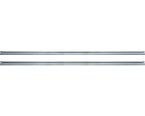 Zwei graue Führungsschienen zur Befestigung.