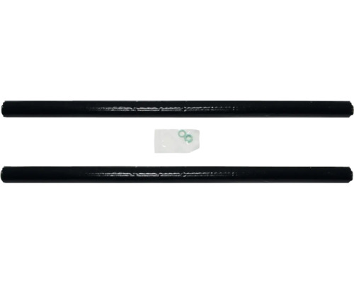 Deux tuyaux de chauffage noirs avec joints d'étanchéité