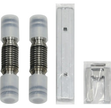 Edelstahlwellrohrverbinder Set mit Montagezubehör