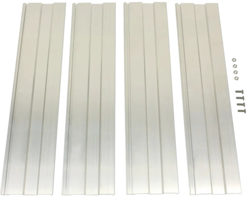 Quatre tasseaux et vis pour la fixation