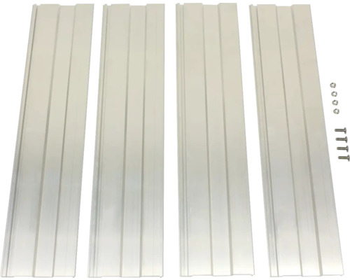 Quatre panneaux blancs et vis pour montage mural