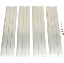 Quatre profilés en aluminium avec vis pour le montage