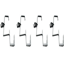 Vier Dachhaken für die Montage von Solarmodulen auf Dächern