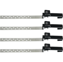 Vier Stück Dachrinnenbefestigungsband mit Lochreihe