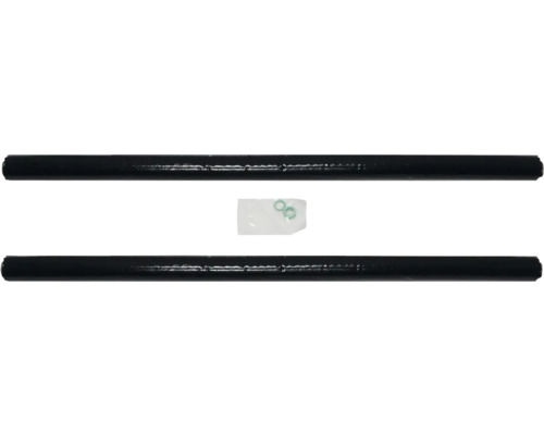 Zwei schwarze Stangen und Dichtungsringe