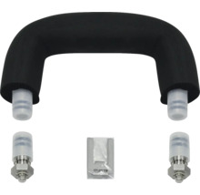 Schwarzer Rohrbogen mit Zubehör