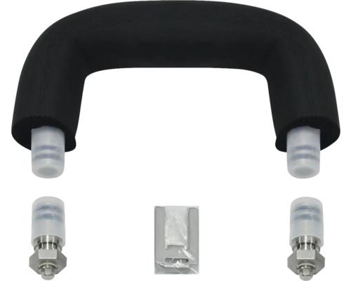 Schwarzer Rohrbogen mit Zubehör