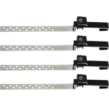 Vier Dachrinnenhalter aus Metall