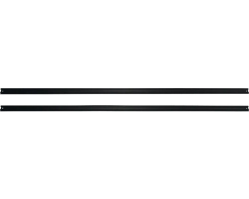 Zwei schwarze Sockelleisten