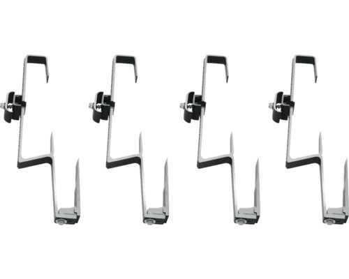 Dachhaken zur Befestigung von Solarmodulen, Set mit vier Stück