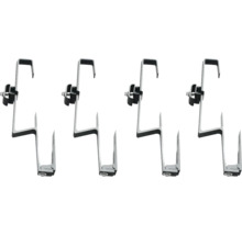 Vier Dachhaken zur Befestigung von Solarmodulen