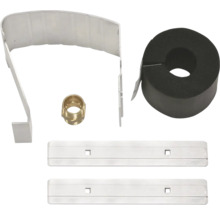 Kit de fixation de tuyau avec collier de serrage, raccord en laiton, matériau isolant et rails de montage