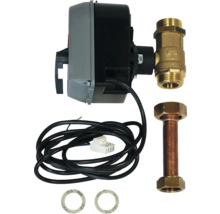 Motorventil mit Anschlussverschraubungen und Dichtungen für Heizungsanlagen