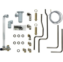 Kit de tuyaux d'évacuation avec siphon, garniture de vidange et matériel de raccordement