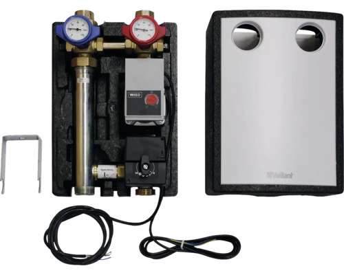 Distributeur de circuit de chauffage Vaillant avec pompe Wilo et compteur de chaleur