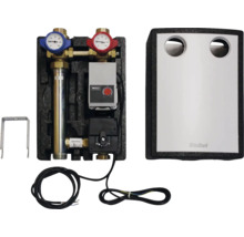 Distributeur de circuit de chauffage Vaillant avec pompe de circulation et accessoires de raccordement