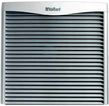 Logo Vaillant devant une grille d'aération