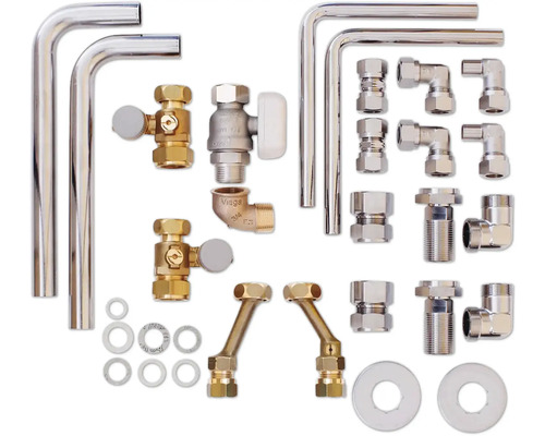 Divers matériaux d'installation sanitaire, y compris des tuyaux, des vannes et des raccords