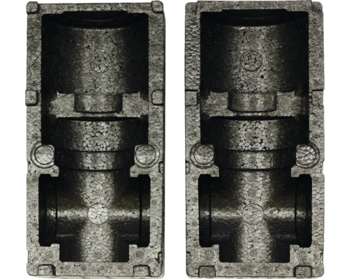 Isolation Vaillant pour séparateur d’air pour circuit de saumure noir 20212523 Deux pièces moulées noires en polystyrène