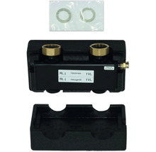 Distributeur de circuit de chauffage avec boîtier de montage et joints pour les systèmes de chauffage