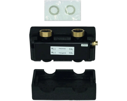 Distributeur de circuit de chauffage avec boîtier de montage et joints pour les systèmes de chauffage