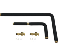 Kit de raccordement de radiateur avec vannes thermostatiques et tuyaux