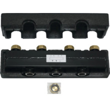 Distributeur de circuit de chauffage avec raccords et isolation