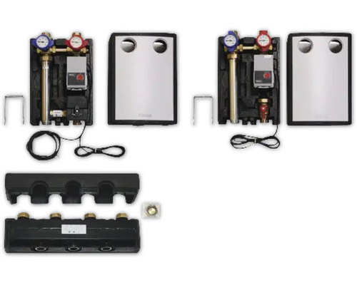 Kit de collecteur de chauffage au sol avec débitmètres et accessoires de montage