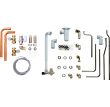 Divers matériaux d'installation sanitaire, y compris des tuyaux, des vannes, des raccords et des joints