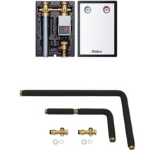 Accessoires de chauffage Vaillant avec raccords, tuyaux et vannes pour l'installation