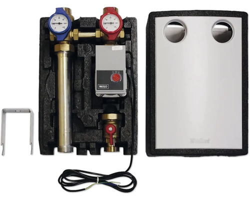 Distributeur de circuit de chauffage Wilo avec pompe et couvercle
