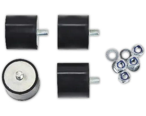 Amortisseurs de vibration Vaillant petit modèle 4 pièces argent 20252091 Amortisseur de vibrations avec vis et écrous