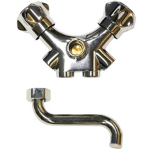 Doppelanschlussverschraubung mit Eckanschluss