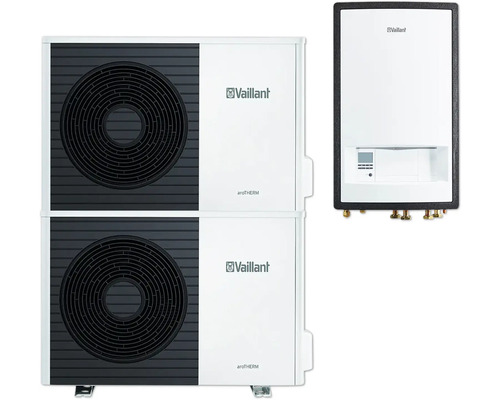 Set de pompe à chaleur air/eau Vaillant 4.915 aroTHERM Split VWL 125/5 AS avec station hydraulique 20273187 Pompe à chaleur et appareil de chauffage Vaillant