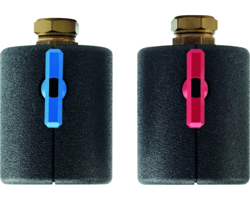 Vor- und Rücklaufverschraubung für Heizkörper mit Absperrung