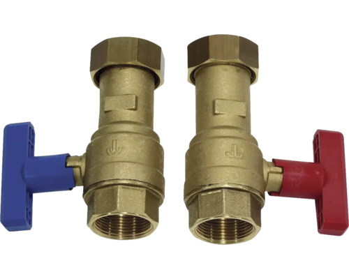 Zwei Kugelhahnen mit T-Griff