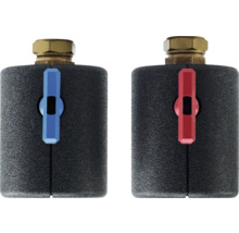 Zwei Heizkörperanschlussarmaturen mit Thermostatventil