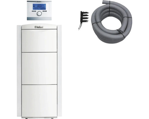Chaudière à gaz à condensation Vaillant paquet 2.48/3 ecoVIT exclusiv VKK 226/4 E, VRC 700/6, air/échappement 10029800 Système de chauffage Vaillant avec élément de commande, accessoires de montage et tuyau d'échappement
