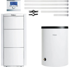 Vaillant Heizungsanlage mit Warmwasserspeicher, Steuerung, Rohren und Montagezubehör