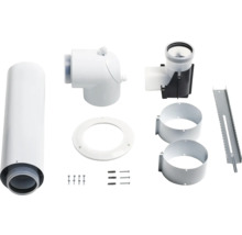 Abgasrohr-Set mit Rohren, Winkel, Dichtungen und Montagematerial