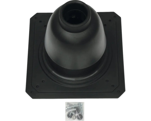 Dachdurchführung mit Montagematerial für den Anschluss von Rohren