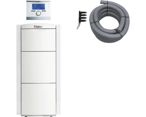 Chaudière à gaz à condensation Vaillant paquet 2.56/3 ecoVIT exclusiv VKK 226/4 LL, VRC 700/6, échappement flex. 10029808 Système de chauffage Vaillant avec régulateur, raccord et câble