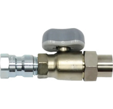 Absperrventil aus Metall mit Griff