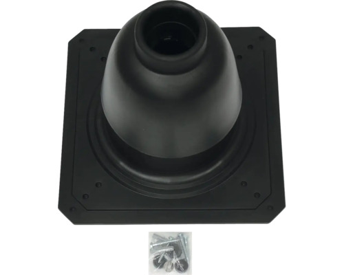 Traversée de toit pour sanitaires avec matériel de fixation