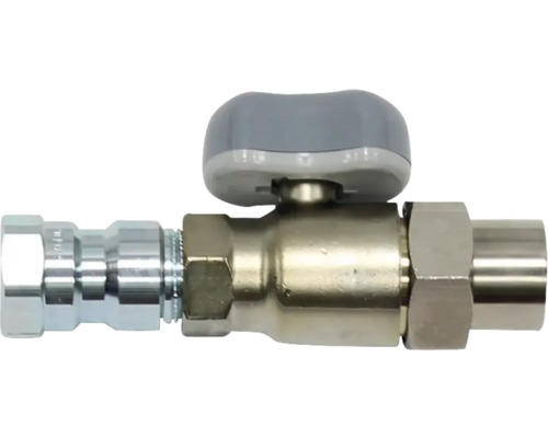 Absperrventil aus Metall mit Griff