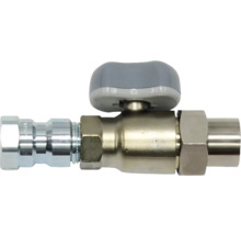 Absperrhahn aus Metall mit Griff
