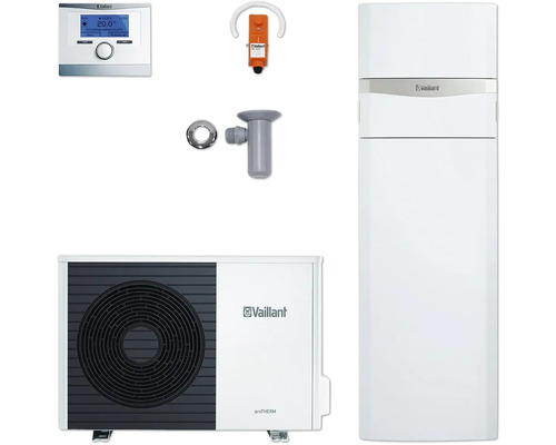Pompe à chaleur air-eau Vaillant aroTHERM avec accessoires