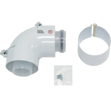 Abgasrohrbogen mit Befestigungsschelle und Schrauben