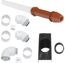 Abgasrohrset mit Rohren, Rohrbögen, Schellen, Schrauben und Dichtungen für Ofeninstallation